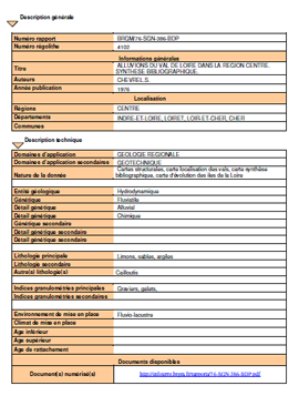 Exemple de fiche sur le régolithe